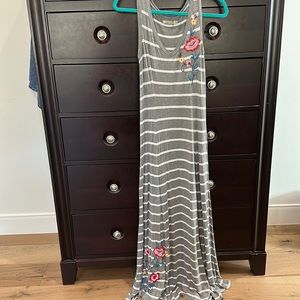 New w/o tags. Caite strip embroidered dress.